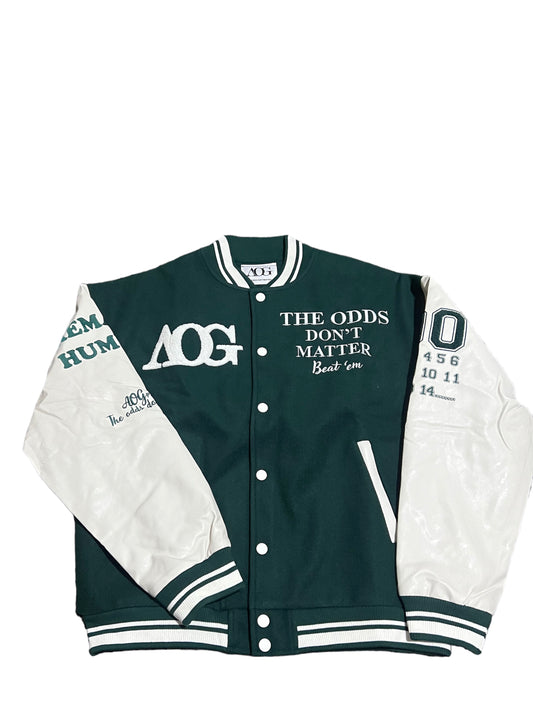 THE ODDS DON’T MATTER “VARSITY” JACKET (GREEN) - FIRST EDITION